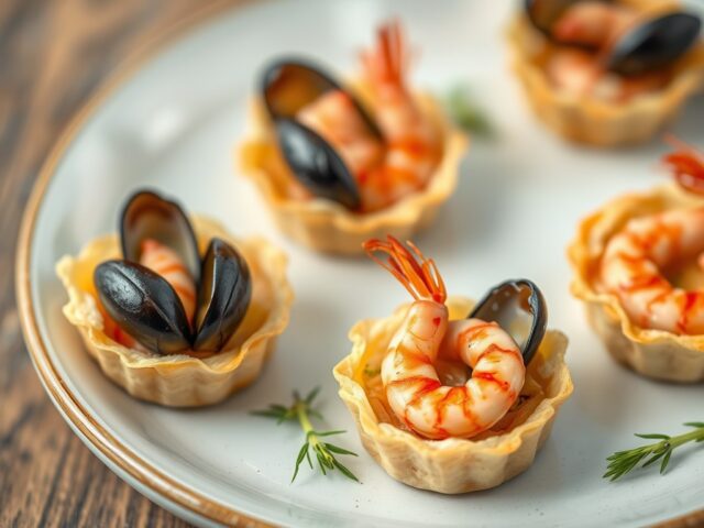 Mini quiches met zeevruchten