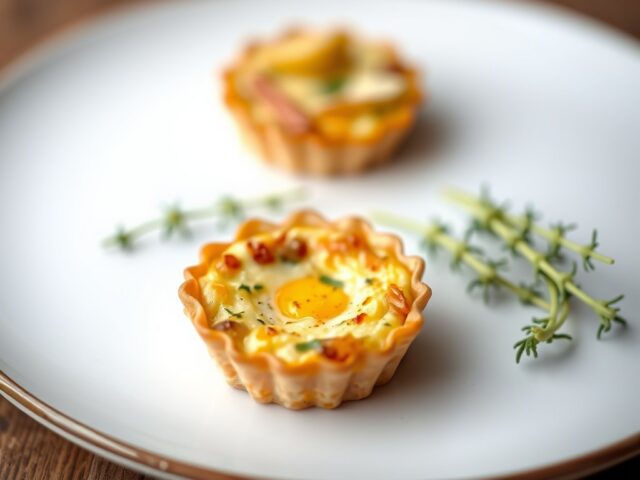 Mini sjalottenquiche