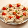 Mini-wraps met gerookte makreelsalade