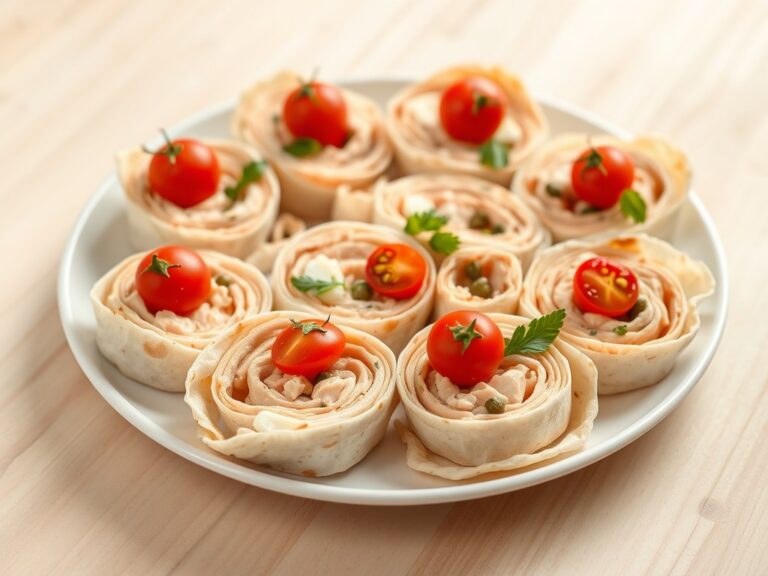 Mini-wraps met gerookte makreelsalade