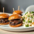 Miniburgers met aardappelsalade