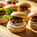 Minihamburger met truffelpaté