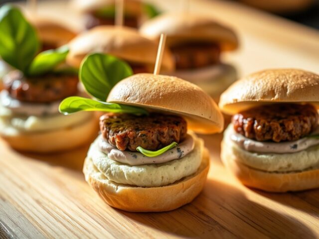 Minihamburger met truffelpaté