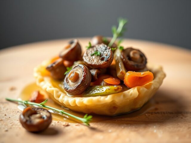 Minipasteitje met Prei en Champignons