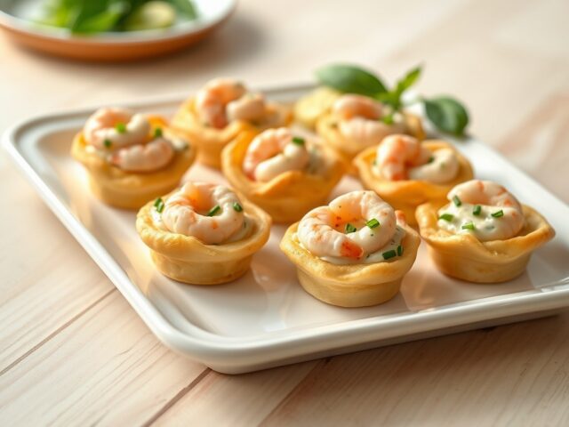 Minipasteitjes met garnalenragout