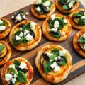 Minipizza met gegrilde groenten