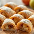 Ministrudels met peer en abrikozen