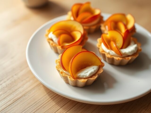 Minitaartjes met nectarines