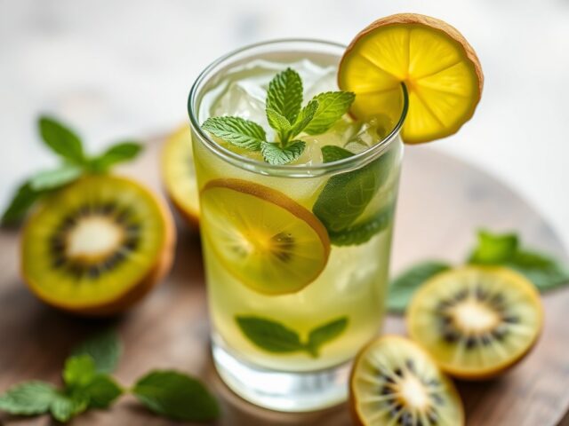 Mojito van kiwi — AI-gegenereerde illustratie
