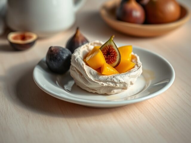 Mokkaschuimbakje met ‘vreemd’ fruit