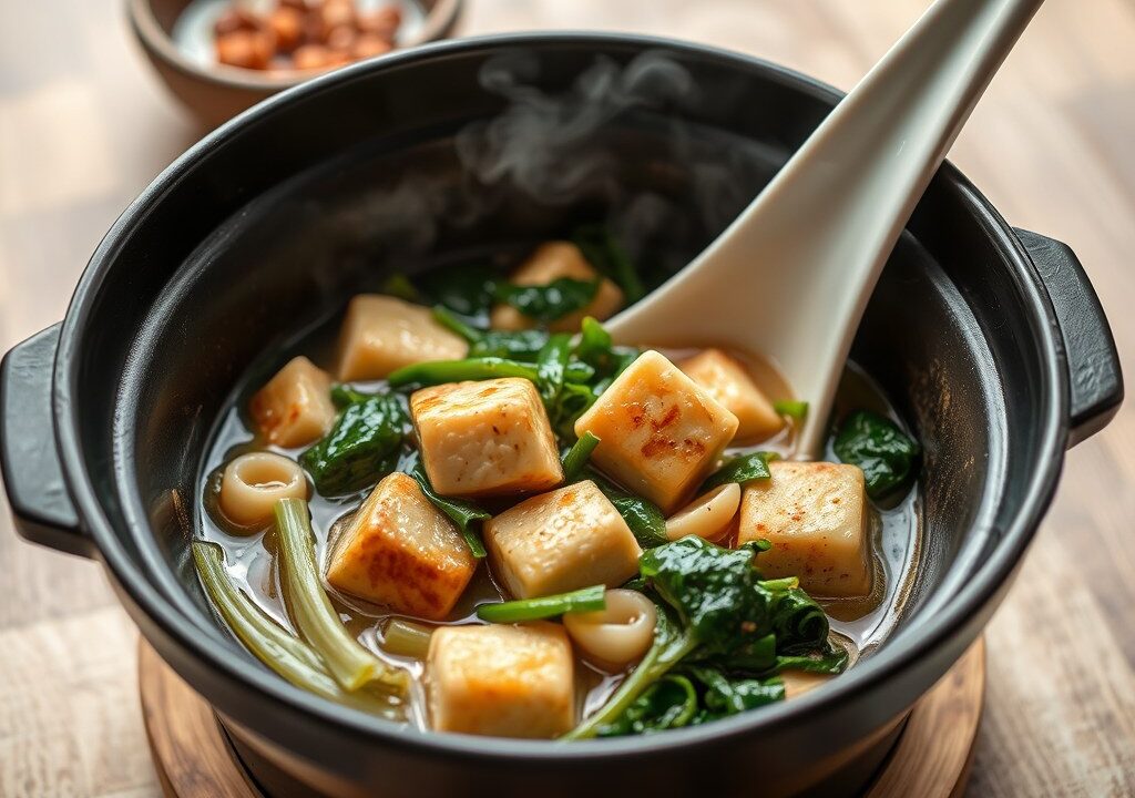 Mongolische Hot Pot vuurpot met schapenvlees, AI-gegenereerde illustratie