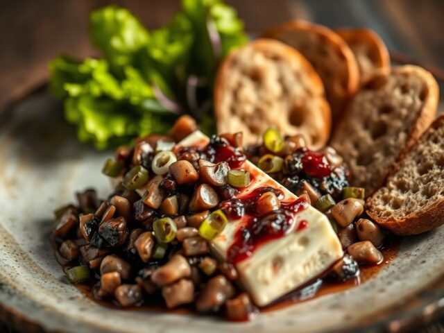 Montbriac met champignons in port