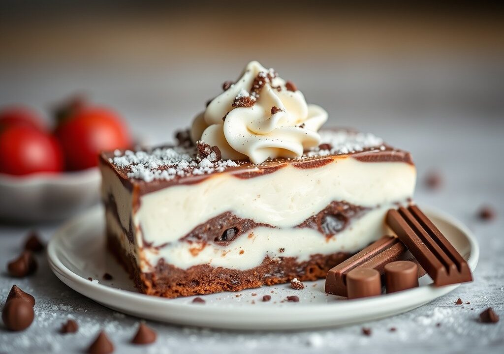 Monte bianco kastanje dessert, AI-gegenereerde illustratie