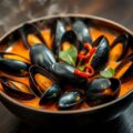 Mosselen in rode Thaise curry