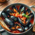 Mosselen in tomatensaus