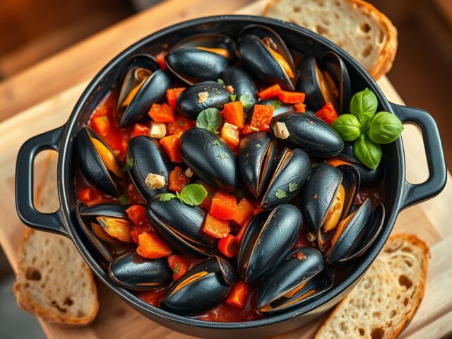 Mosselen met een Italiaans tintje