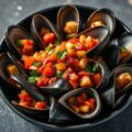 Mosselen met tomatenvinaigrette