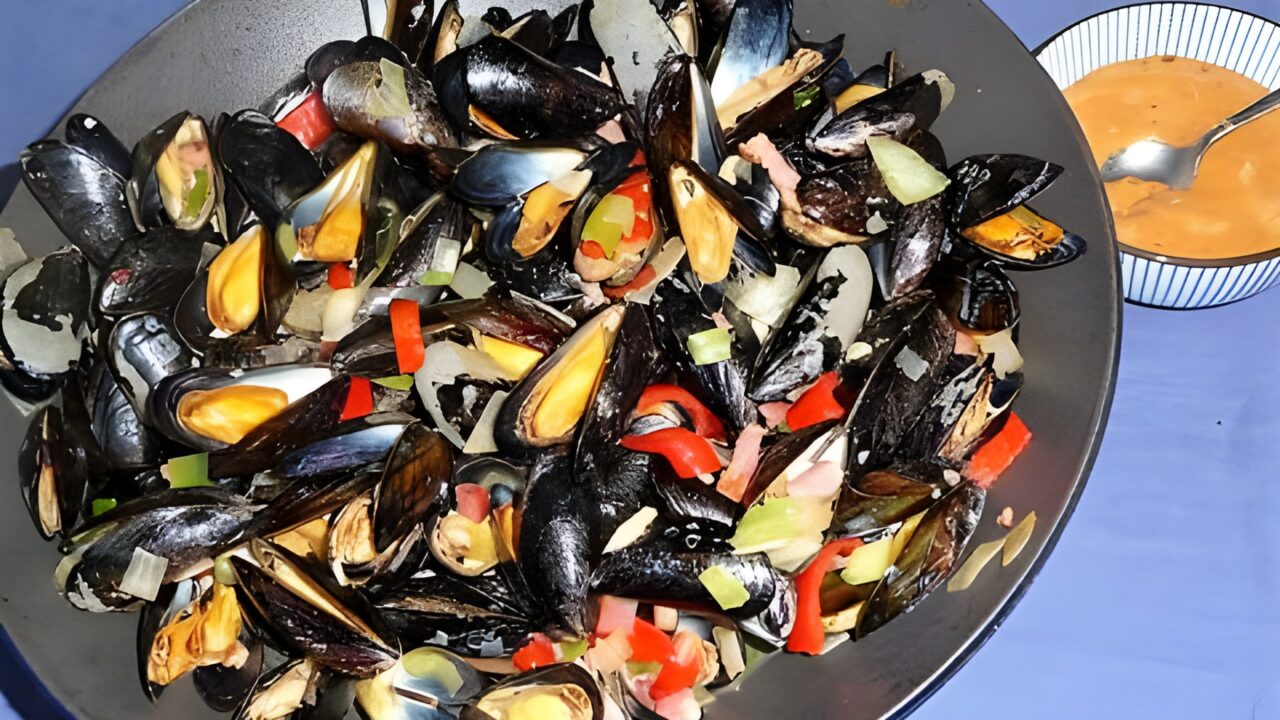 Mosselen uit de wok met sherry