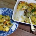 Mosselgratin met prei en aardappel