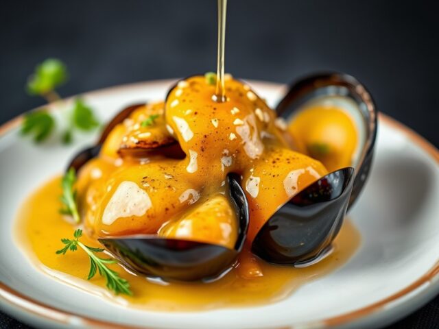 Mosselmaaltijd met mosterd-honingsaus