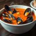 Mosselsoep met tomaat en bleekselderij