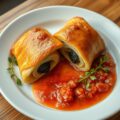 Mosselstrudel met tomaten-botersaus en tomatenchut