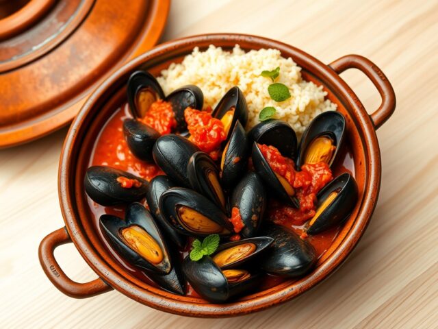 Mosseltajine met muntcouscous