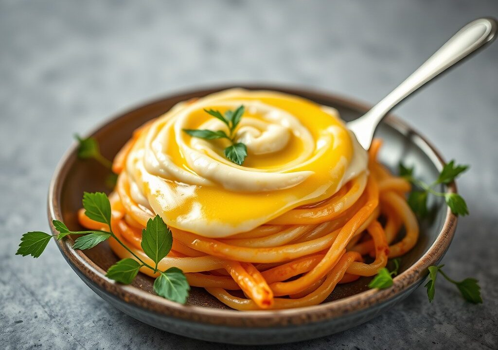 Mosterdmayonaise, AI-gegenereerde illustratie