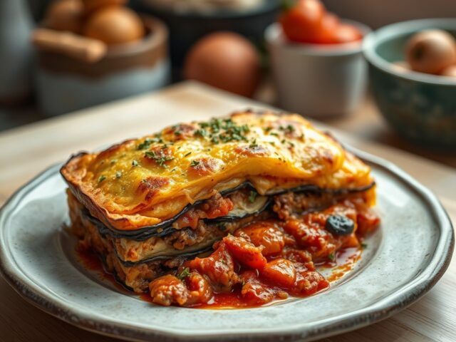Moussaka met aubergine