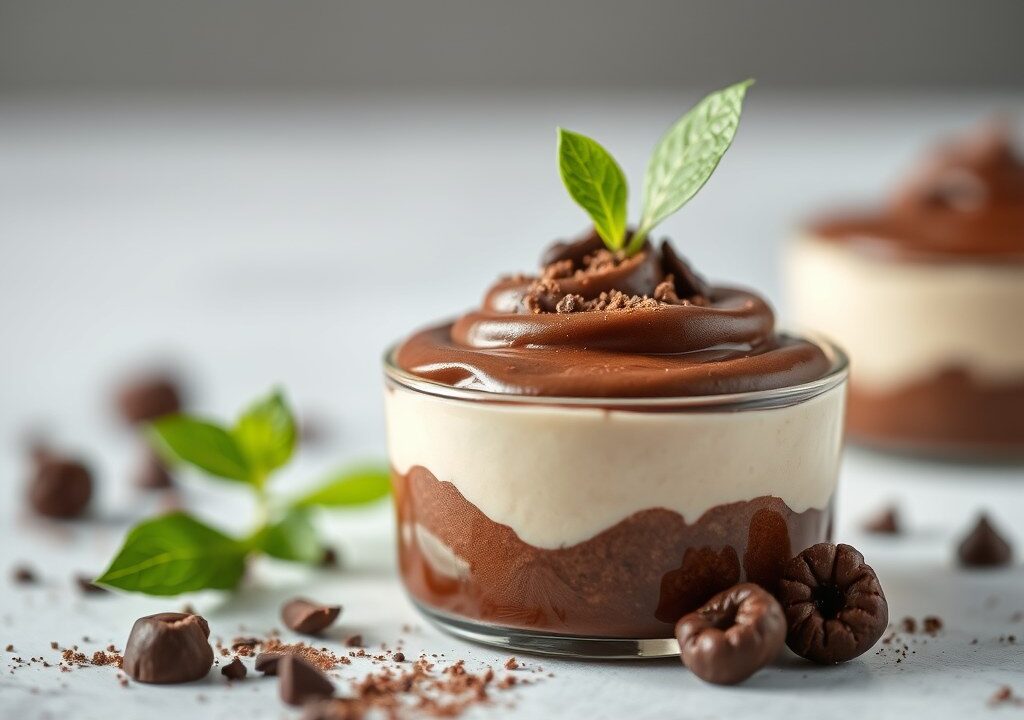 Mousse au Chocolat, AI-gegenereerde illustratie
