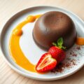 Mousse van chocolade, gecombineerd met (zieopm)
