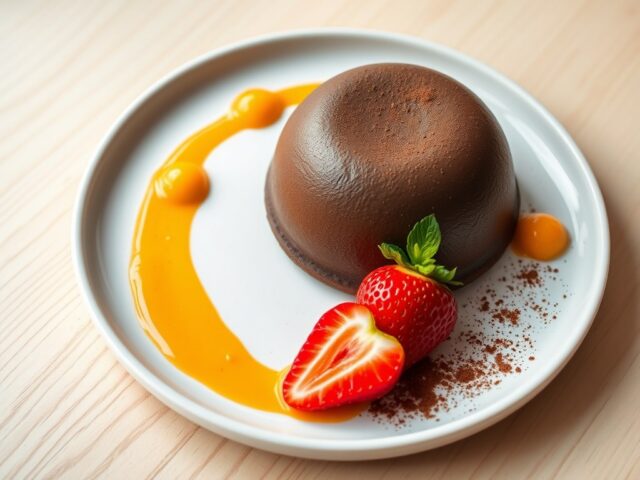Mousse van chocolade, gecombineerd met (zieopm)