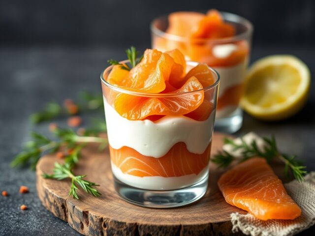 Mousse van gerookte zalm (snel en makkelijk) — AI-gegenereerde illustratie