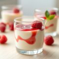 Mousse van verse geitenkaas en witte chocolade