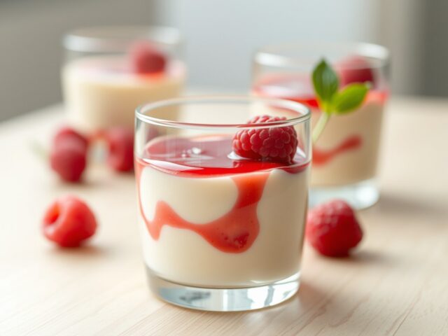 Mousse van verse geitenkaas en witte chocolade