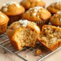 Muffins met banaan, witte chocolade en kokos