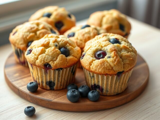 Muffins met bosbessen