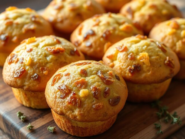 Muffins met Brugge Goud en gekarameliseerde ui