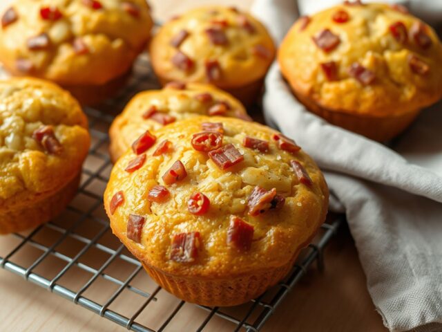 Muffins met Brugge Oud en gekookte ham