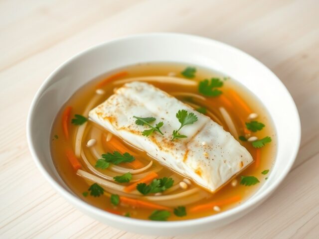 Nage van koolvis met koriander