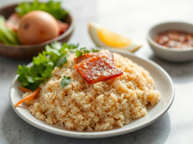 Nasi goreng (à la muis) — AI-gegenereerde illustratie