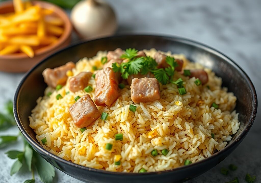Nasi kesasar, AI-gegenereerde illustratie
