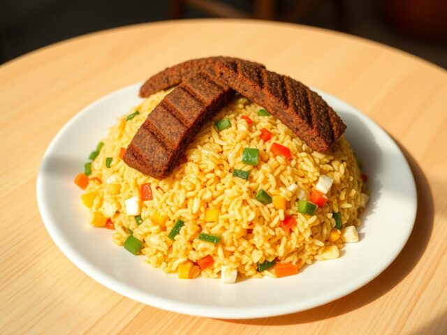 Nasi met frikandel