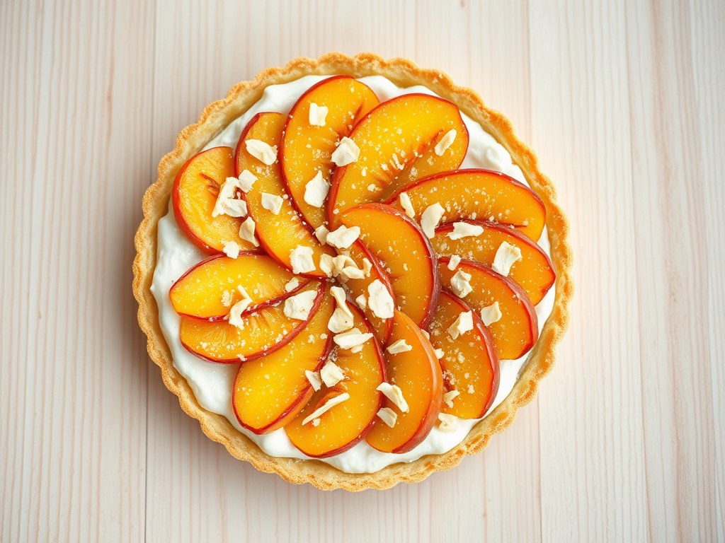 Nectarinetaartje, AI-gegenereerde illustratie