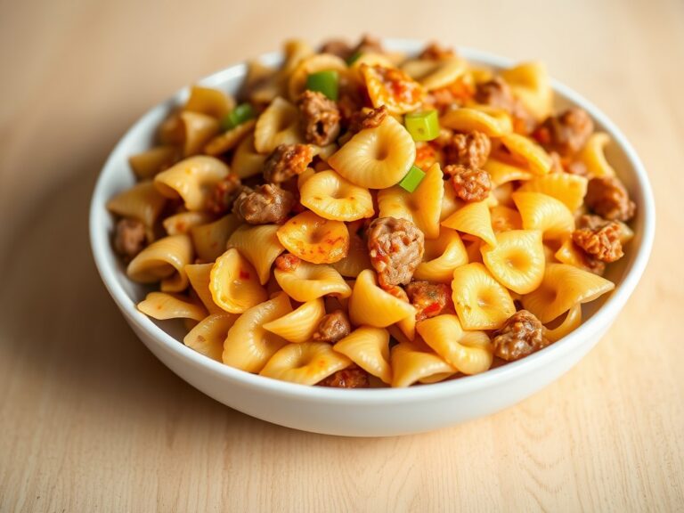New orleans pasta met pikant varkensvlees