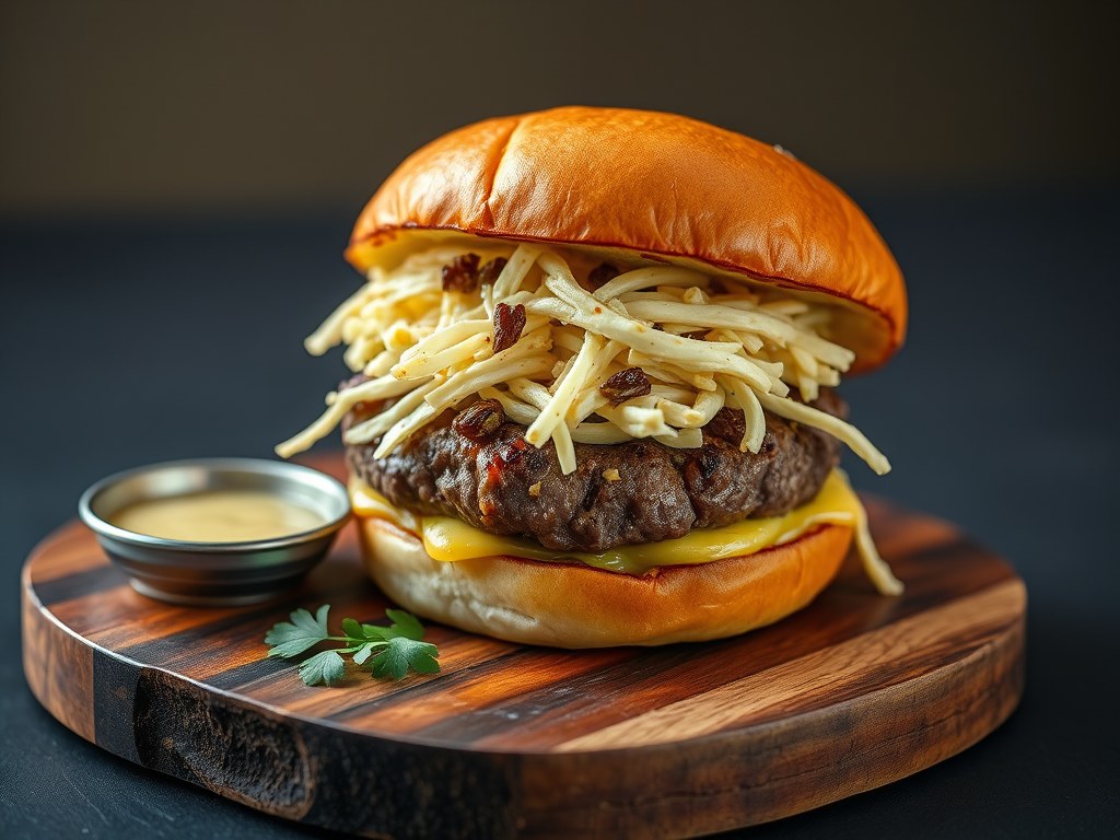 New York hamburger, AI-gegenereerde illustratie
