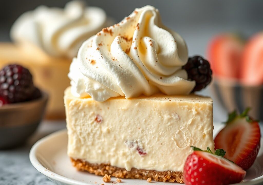 New Yorks cheesecake ijs, AI-gegenereerde illustratie