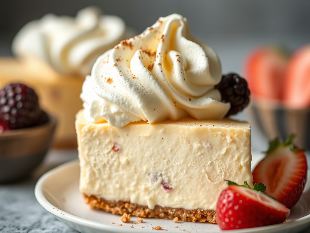 New Yorks cheesecake ijs, AI-gegenereerde illustratie