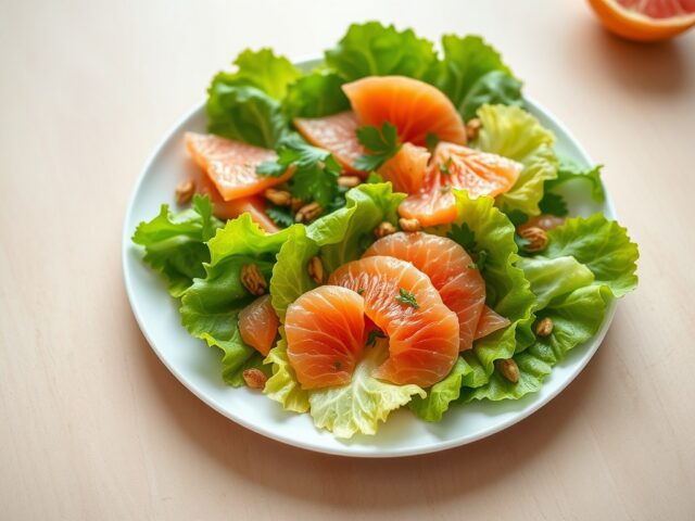 Noordse salade met pompelmoes