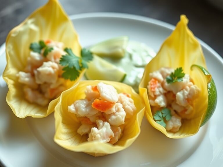 Noordzeecrab met witlof en Avocado